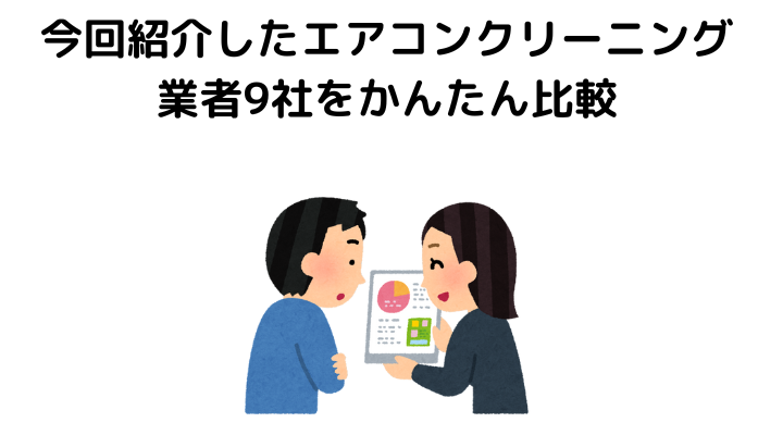 エアコンクリーニング業者9社をかんたん比較