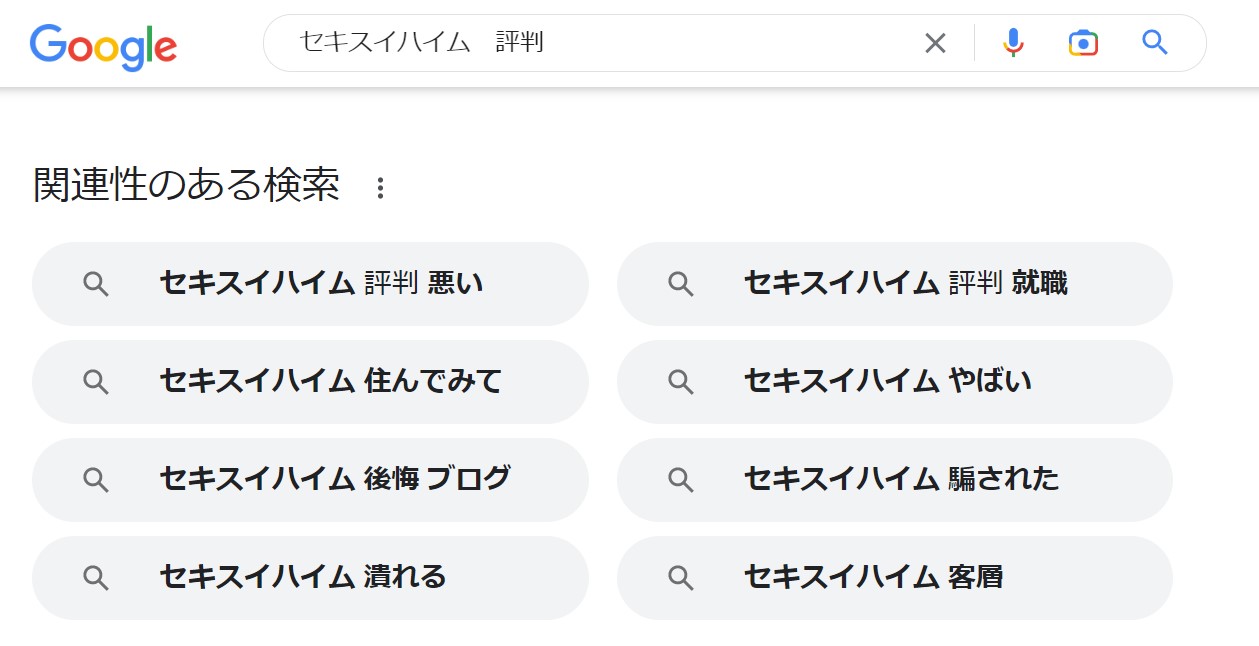 Googleの検索結果