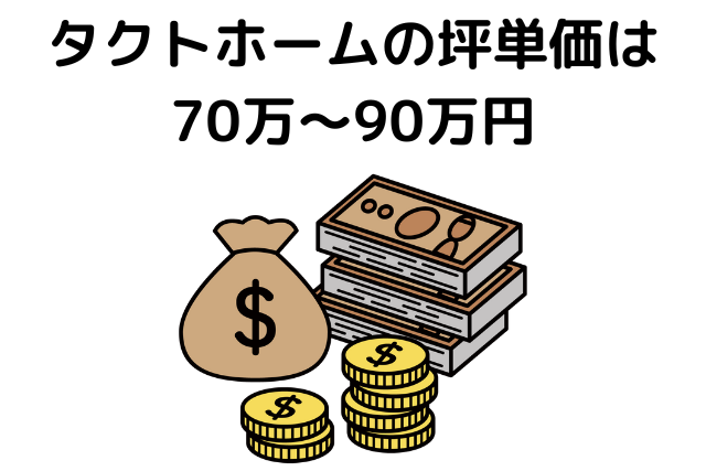 タクトホームの坪単価は70万〜90万円