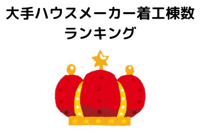 大手ハウスメーカー着工棟数ランキング